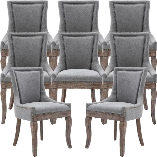 Miniatura 32 de ODUSE-DAILY Juego de 2 Sillas de Comedor, Sillas de Cocina y Comedor, Sillas de Comedor Tapizadas de Tela, Ribete de Tachuelas, Patas de Madera