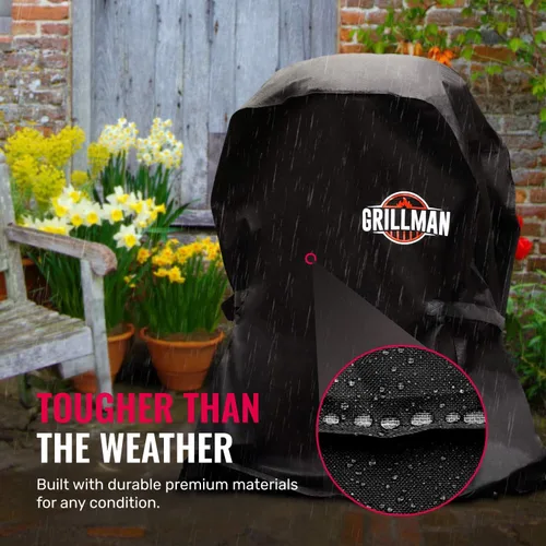 Miniatura 4 de Grillman - Funda para parrilla exterior, funda para parrilla de barbacoa a prueba de rasgaduras, impermeable, grande y resistente, de 30 x 26 x 43