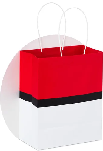 Miniatura 5 de Hallmark Paquete de bolsas de regalo de Pokémon (PokéBall mediana de 9" y Pikachu extra grande de 15") para niños, cumpleaños, Navidad, Día de San