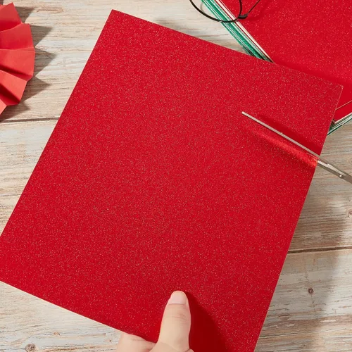 Miniatura 6 de 50 hojas de papel de cartulina con purpurina gruesa para fiestas de cumpleaños, manualidades e invitaciones