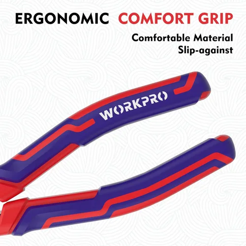 Miniatura 5 de WORKPRO Cortadores de alambre de 6 pulgadas de servicio pesado de acero CRV, alicates diagonales para cortar cables de manualidades, mango de agarre