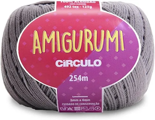 Miniatura 38 de Circulo Amigurumi Yarn, 100% Algodón Virgen Brasileño Mercerizado para Crochet y Tejido, Soft Art - Hilo de Peso Deportivo, 4.4 oz, 278 yardas