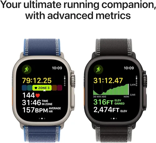 Miniatura 4 de Apple Watch Ultra 3 [GPS + Cellular 49mm] Reloj inteligente para correr y multideporte con funda de titanio resistente con bucle milanés de titanio