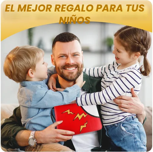 Miniatura 7 de GOROMA Carpeta de tarjetas con 4 bolsillos, 400 bolsillos con 50 fundas extraíbles, soporte para álbum con cremallera para coleccionista de Rojo