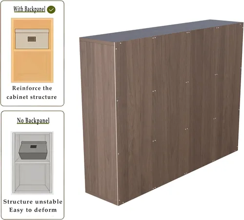 Miniatura 6 de OSCHF - Estantería de almacenamiento de 12 cubos, estantería de madera de 3 niveles con espacios abiertos para el hogar y la oficina, organizador