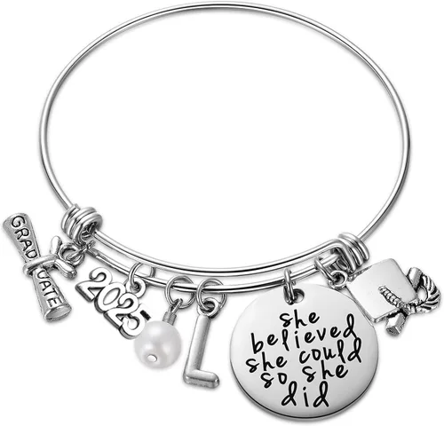 Miniatura 15 de Ukodnus Regalo de graduación de clase 2024 – Pulsera de graduado de último año 2024 – Regalos de graduación inspiradores para ella – 26 pulseras