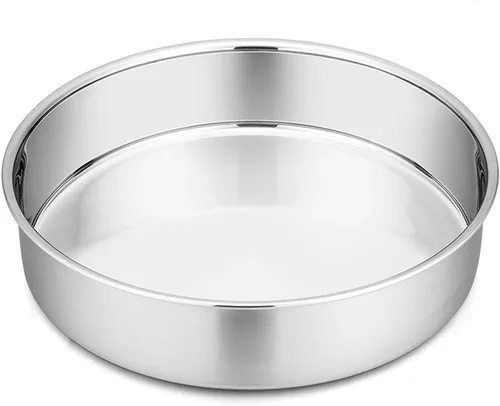 Miniatura 13 de P&P CHEF Molde para pasteles de 7 pulgadas, 1 bandeja redonda para hornear pasteles, de acero inoxidable, para cocinar al vapor, no tóxico