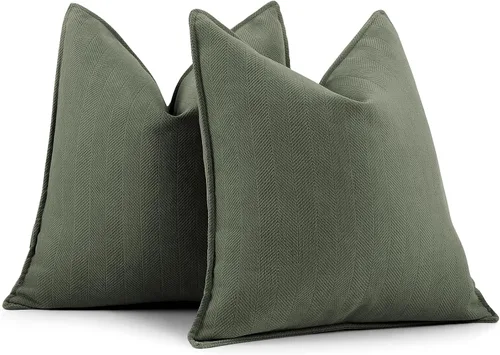 Miniatura 24 de ZWJD Fundas de Almohada para Lanzar de Color Rust 18x18 Juego de 2 Fundas de Almohada de Chenilla con Diseño Elegante Fundas de Almohada Decorativas