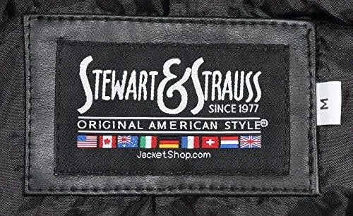 Miniatura 3 de Stewart & Strauss Chaqueta Varsity Letterman original desde 1977 (48 colores del equipo) Lana y cuero XXS a 6XL
