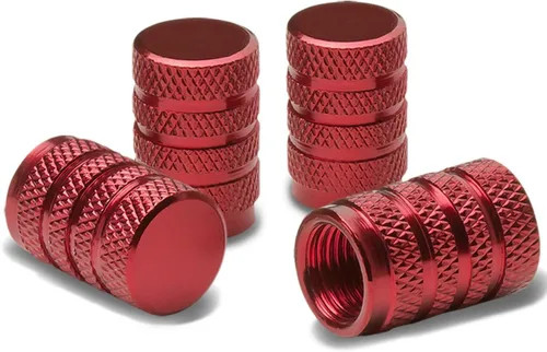 Miniatura 7 de Auto Dynasty Tapones hexagonales de válvula de neumático de aleación de latón recubierto y pulido de aluminio negro cromado (paquete de 4)