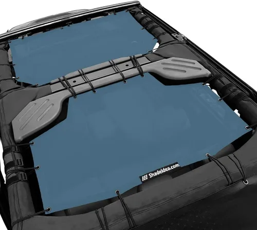 Miniatura 95 de Shadeidea JK - Parasol superior compatible con Jeep Wrangler JKU, cubierta de techo de malla suave (2007-2018) - Bloqueador de ruido de viento UV