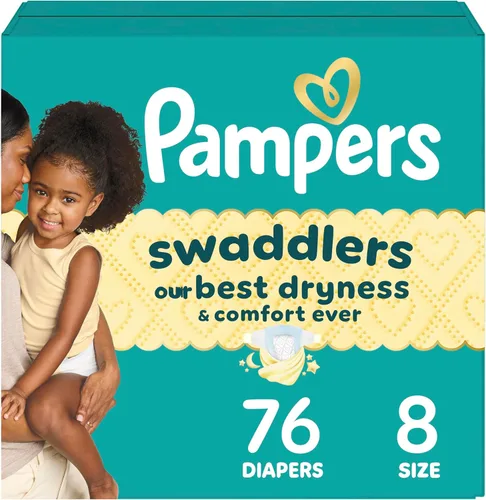 Miniatura 46 de Pañales Pampers Swaddlers, Talla 1 (8-14 libras), 198 unidades, absorbentes, mantiene al bebé seco y cómodo, pañal desechable seguro para la piel