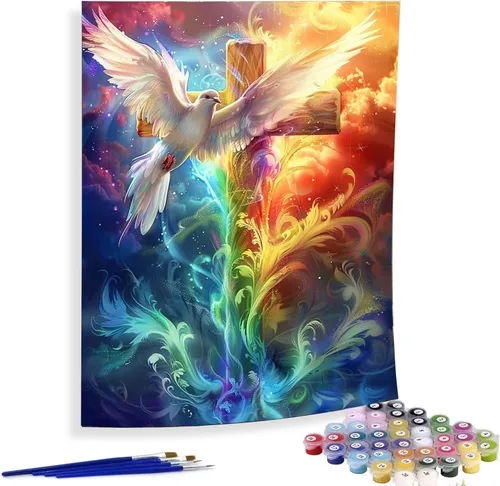 Miniatura 15 de Diymood Kits de pintura por números para adultos, esqueleto, pintura al óleo, pintura al óleo, pintura acrílica por números, kits para niños