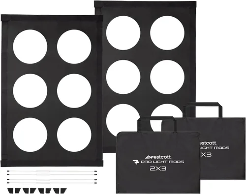 Westcott Pro Light Mods (paquete de 2) – Accesorio rápido de softbox simulando luces de estadio, accesorio de iluminación de escenario, iluminación