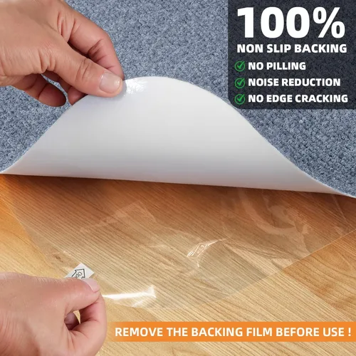 Miniatura 4 de Tapete para silla de oficina para suelo de madera dura y baldosas, tapete para silla de escritorio de computadora de 48" x 36", tapete