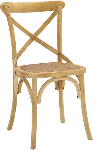 Miniatura 13 de Modway Gear - Silla de comedor de estilo rústico y moderno estilo granja, en madera de olmo y ratán, color negro