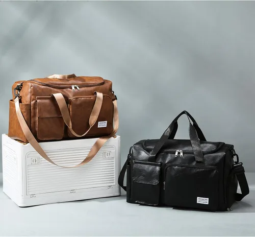 Miniatura 169 de Pequeña bolsa de gimnasio para mujer, bolsa de viaje con compartimento para zapatos