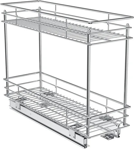 Miniatura 14 de ROOMTEC Organizador de gabinete extraíble – 17 pulgadas de ancho x 21 pulgadas de profundidad, estantes de almacenamiento deslizantes para gabinete