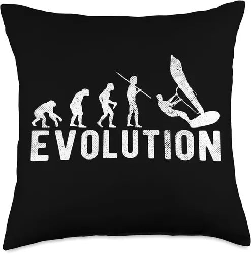 Miniatura 4 de Windsurf Wind Surf Evolution Funny Vintage Throw Pillow