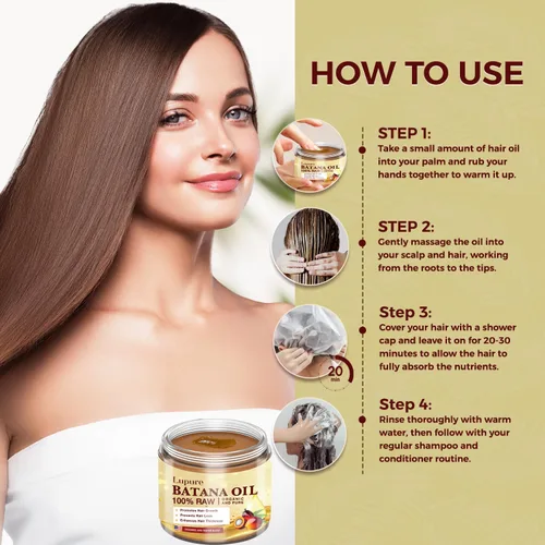 Miniatura 5 de Lupure Aceite de batana para el crecimiento del cabello: Aceite de batana 100% crudo puro orgánico y natural para el crecimiento del cabello