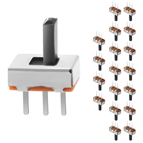 Miniatura 7 de CYT1107 - Interruptor deslizante vertical de 0.197 in de alto, 2 pines, 2 posiciones, panel SPDT 1P2T (paquete de 20)