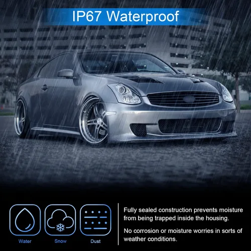 Miniatura 6 de Luz LED Blanca de Marcador Lateral del Parachoques Delantero Compatible con G35 Coupe 2003-2007 /Skyline V35 Coupe 2002-2007, Reemplaza