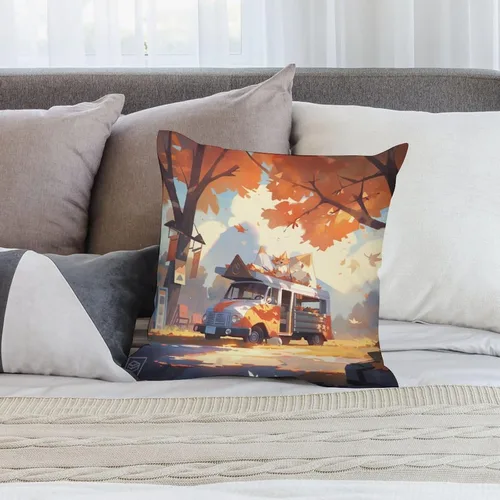 Miniatura 7 de Fundas de almohada para sofá de 12 x 12 pulgadas, diseño cuadrado de otoño y granja campestre, suave, estampado de doble cara, fundas decorativas
