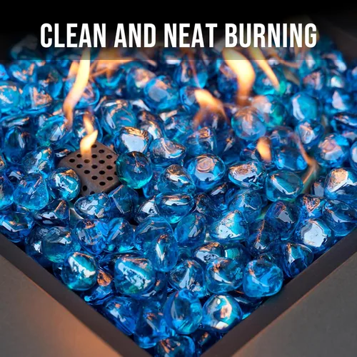 Miniatura 3 de Skyflame Diamantes de vidrio de fuego de 10 libras para paisajismo de chimeneas de hoguera, diamantes de fuego de vidrio reflectante de 1/2 pulgada