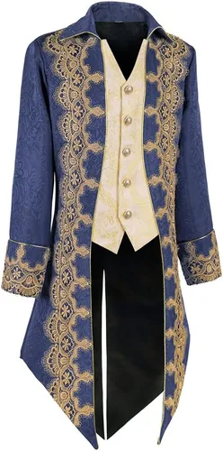 Miniatura 4 de Crubelon Chaqueta medieval steampunk para hombre, estilo gótico, victoriano, uniforme