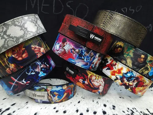 Miniatura 7 de MEDSO Cinturón de Palanca para Levantamiento de Pesas Anime, Cinturón de Levantamiento para Sentadillas, Peso Muerto, Entrenamiento Cruzado, X4