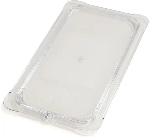 Miniatura 12 de Carlisle FoodService Products StorPlus Tapa plana, cubierta para bandejas de comida de tamaño 1/3, 12.75 x 7 pulgadas, 1 unidad, transparente