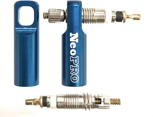 Miniatura 6 de NeoPRO Bike Presta tapa de válvula con kit de función de extracción de núcleo de válvula, cubiertas antipolvo para neumáticos plateado