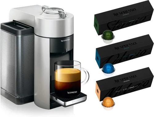 Miniatura 18 de Máquina de café y espresso Nespresso Vertuo de De'Longhi, color negro piano con espumador de leche Aeroccino Negro (Piano Black)