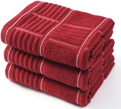 Miniatura 9 de Anyi Toallas de cocina 100% algodón, toallas de platos absorbentes con lazo para colgar, toallas de mano suaves para cocina para lavar y secar