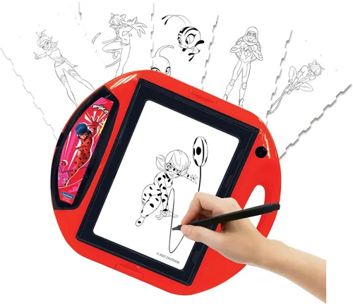 Miniatura 6 de LEXiBOOK Paw Patrol, proyector de dibujo, 4 tampones, 10 plantillas, pantalla de iluminación, 1 bolígrafo incluido, juguete artístico y creativo