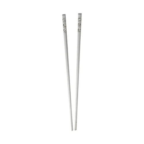 Miniatura 8 de Juego de 2 palillos de pelo con 3 diamantes - Negro