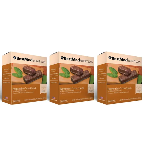 Miniatura 18 de BestMed - Barra de proteínas – 0.55 onzas de proteína, baja en carbohidratos, baja en azúcar, alta fibra, baja en calorías, barra nutricional