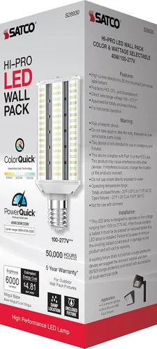 Miniatura 11 de Satco 40W/LED/WP/CCT/EX39/100-277V Blanco