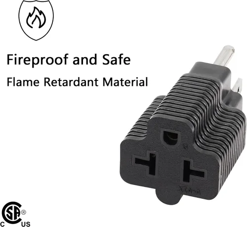 Miniatura 5 de CERRXIAN Adaptador de enchufe 4 en 1 de 15 amperios a 20 amperios, adaptador NEMA 5-15P a 5-15R, 5-15P a 5-20R, 5-15P a 6-15R, adaptador