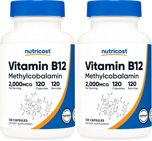 Miniatura 11 de Vitamina B12, 0.00007 oz, 240 cápsulas, Nutricost
