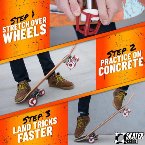 Miniatura 3 de SkaterTrainers- Skateboard Tricks Fast No Experience Needed- Fun, Safe, and Easy- Ollies, Kickflips and More- All Ages- Accessories Make Great Negro