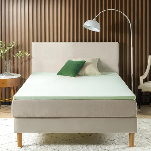Miniatura 11 de ZINUS Cubrecolchón de espuma viscoelástica de té verde de 1.5 pulgadas, ropa de cama para dormitorio, capa de alivio de presión, ideal para aliviar