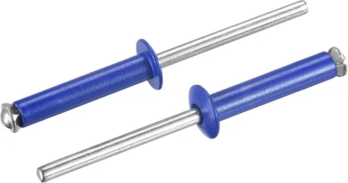 Miniatura 27 de uxcell Remaches ciegos de aluminio, 0.157 in x 0.236 in (5/32 pulgadas x 15/64 pulgadas), remache de extremo abierto, cabeza redonda plana para unir