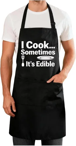 Miniatura 11 de Delantales divertidos para hombres y mujeres, perfectos para cocina, barbacoa, hornear, esposa, marido, regalo de cumpleaños para papá