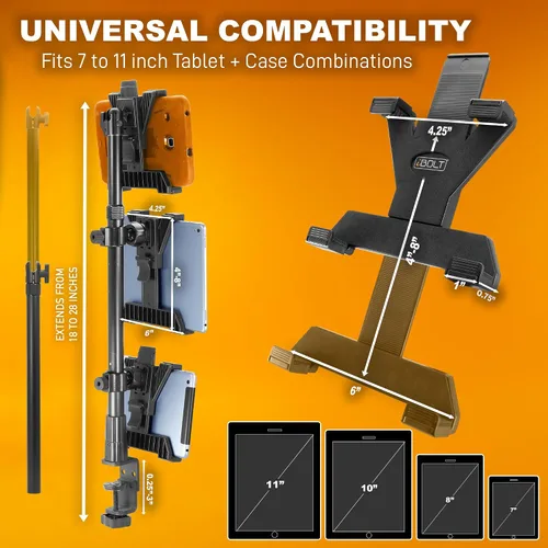 Miniatura 5 de iBOLT Tablet Tower - Soporte de abrazadera para punto de compra/POS, con 3 soportes TabDock perfecto para múltiples aplicaciones de entrega