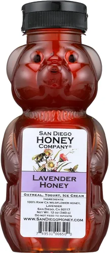 Miniatura 6 de Miel de cítricos de San Diego Honey Company – Oso de miel, miel de flor de naranja cruda con mandarina + limón de 12 onzas