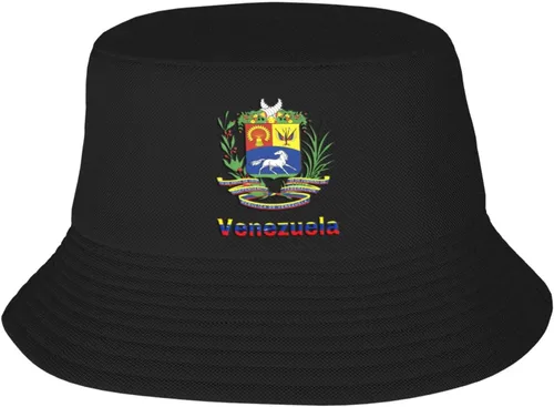 Sombrero de pescador con logotipo de la bandera de Venezuela de doble tejido para mujeres y hombres, sombrero de pescador para adultos, sombrero de