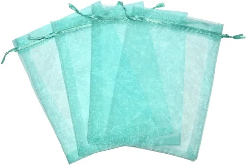 Miniatura 3 de SUNGULF 100 bolsas de organza con cordón de 6 x 9 pulgadas, 6.3 x 8.7 in, regalo fuerte, bolsa de dulces, joyería, fiesta, boda, recuerdo
