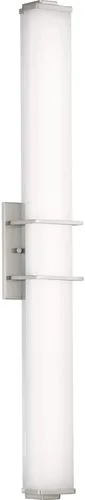 Miniatura 2 de Progress Lighting Phase 2.2 LED Collection - Lámpara de tocador de baño moderna con pantalla blanca de 36 pulgadas, níquel cepillado, 4.75 x 36.00 x