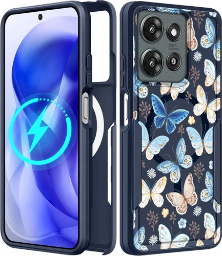 Miniatura 126 de Funda para Moto G 5G 2024 – Compatible con MagSafe para mujeres y niñas, bonita funda protectora magnética para teléfono, diseño femenino Kawaii